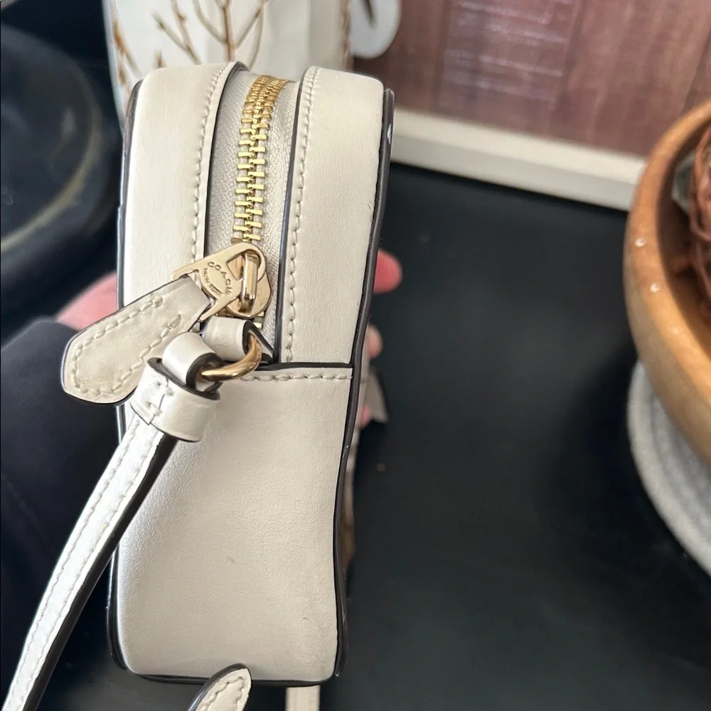 Coach Tan and Cream Plaid Crossbody Bag - Picture 6 of 9